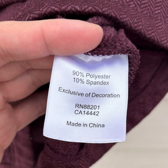 MONDETTA Solid Core Half Zip Womens Thick Knit Burgundy Pullover XS Base‎ Layer - Picture 6 of 6